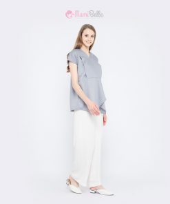 MAMIBELLE AYUNA SILVER Blouse Hamil & Menyusui Kekinian
