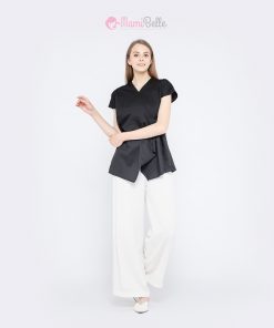 MAMIBELLE AYUNA HITAM Blouse Hamil & Menyusui Kekinian