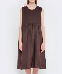 MAMIBELLE HYO COFFEE Midi dress Hamil & Menyusui Kekinian