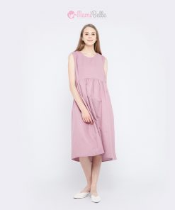 MAMIBELLE HYO LAVENDER Midi dress Hamil & Menyusui Kekinian