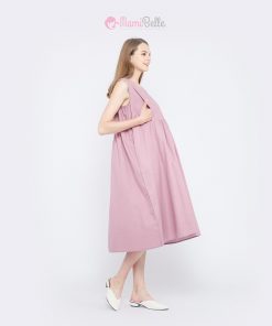 MAMIBELLE HYO LAVENDER Midi dress Hamil & Menyusui Kekinian