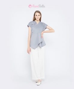 MAMIBELLE AYUNA SILVER Blouse Hamil & Menyusui Kekinian