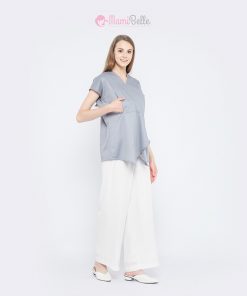 MAMIBELLE AYUNA SILVER Blouse Hamil & Menyusui Kekinian