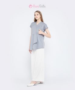 MAMIBELLE AYUNA SILVER Blouse Hamil & Menyusui Kekinian