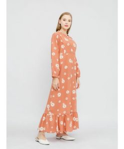 MAMIBELLE ARISA CORAL Dress Hamil & Menyusui Kekinian